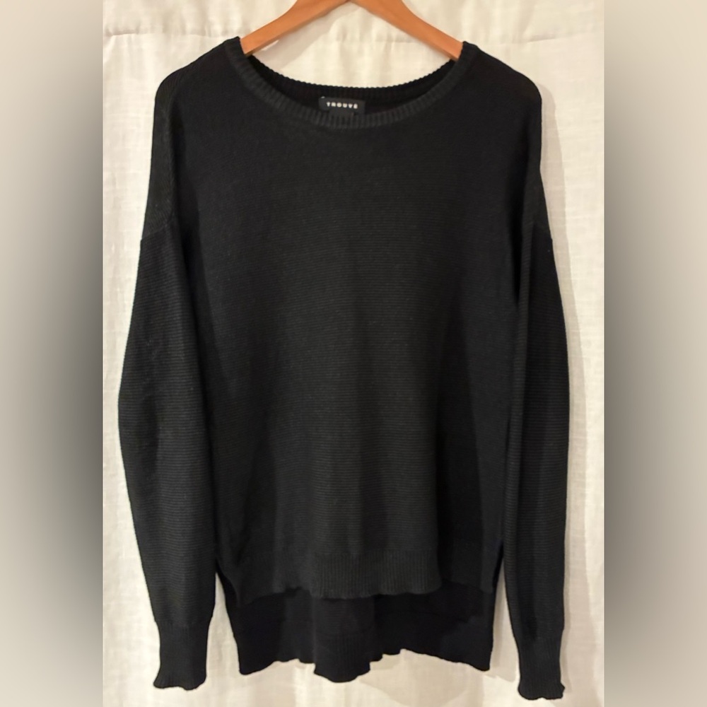Trouve Black Crew Neck Sweater